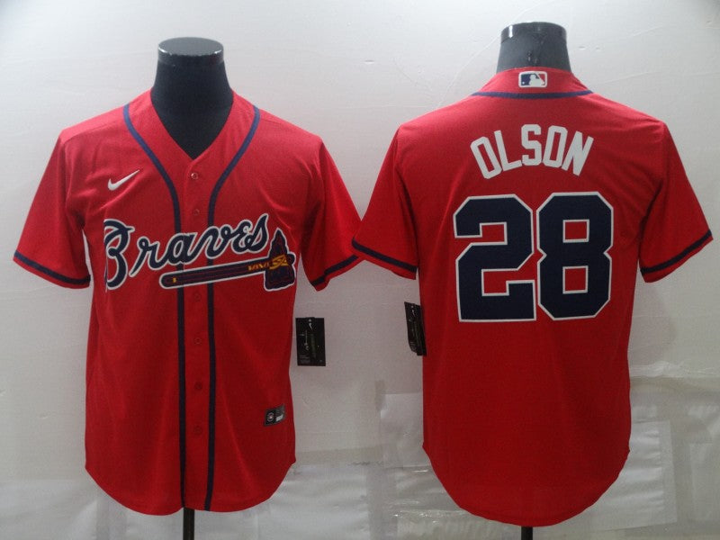 Men/Women/Youth Atlanta Braves Matt Olson #28 baseball Jerseys