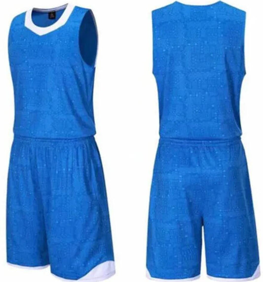 men/women/kids Blank blue custom uniform top