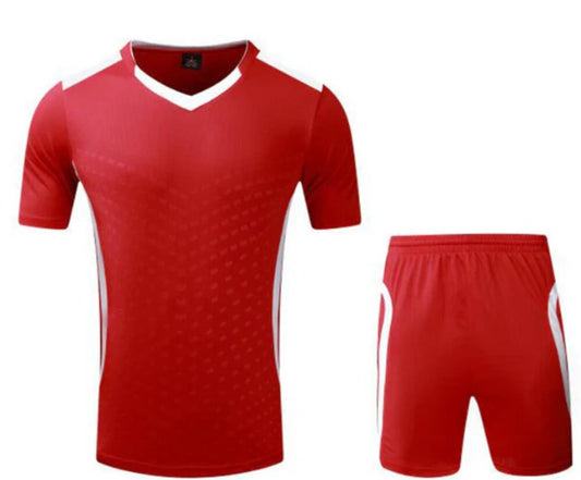 men/women/kids Blank red custom uniform top