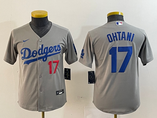 Youth Los Angeles Dodgers Ohtani Shohei NO.17 baseball Jerseys