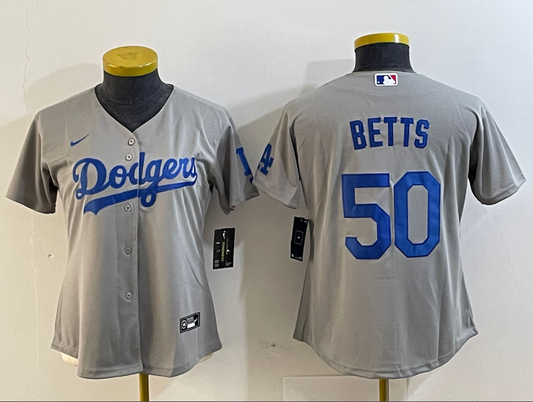 Women's Los Angeles Dodgers Mookie Betts NO.50 baseball Jerseys