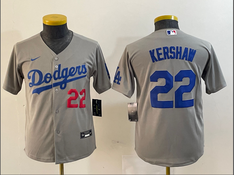 Youth Los Angeles Dodgers Clayton Kershaw NO.22 baseball Jerseys
