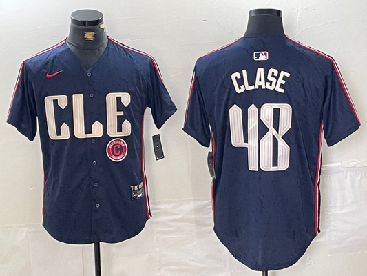Men/Women/Youth Cleveland Indians Emmanuel Clase #48 baseball Jerseys