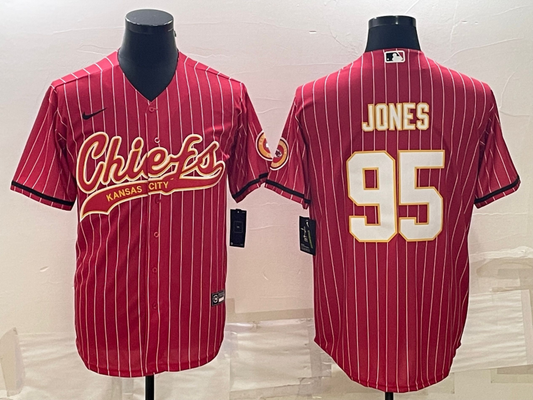 Adult Kansas City Chiefs Chris Jones NO.95 Football Jersey