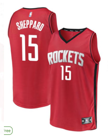 Houston Rockets REED SHEPARD NO.15 Basketball Jersey