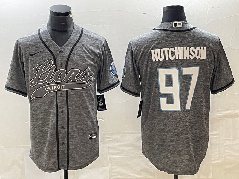 Adult Detroit Lions Aidan Hutchinson NO.97 Football Jerseys mySite