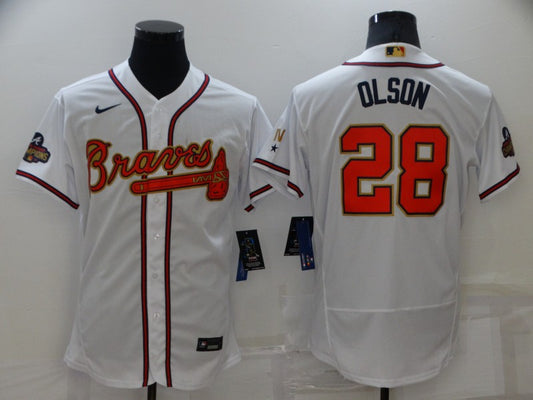 Men/Women/Youth Atlanta Braves Matt Olson #28 baseball Jerseys