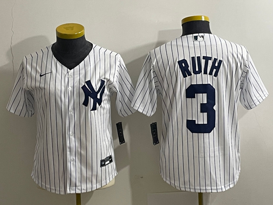 Kids New York Yankees Babe Ruth NO.3 baseball Jerseys mySite