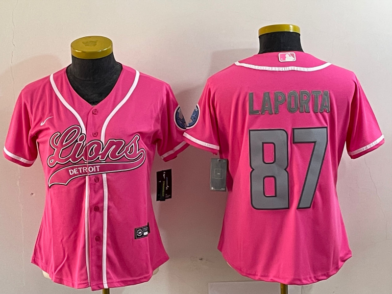 women/kids Detroit Lions Sam LaPorta NO.87 baseball Jerseys