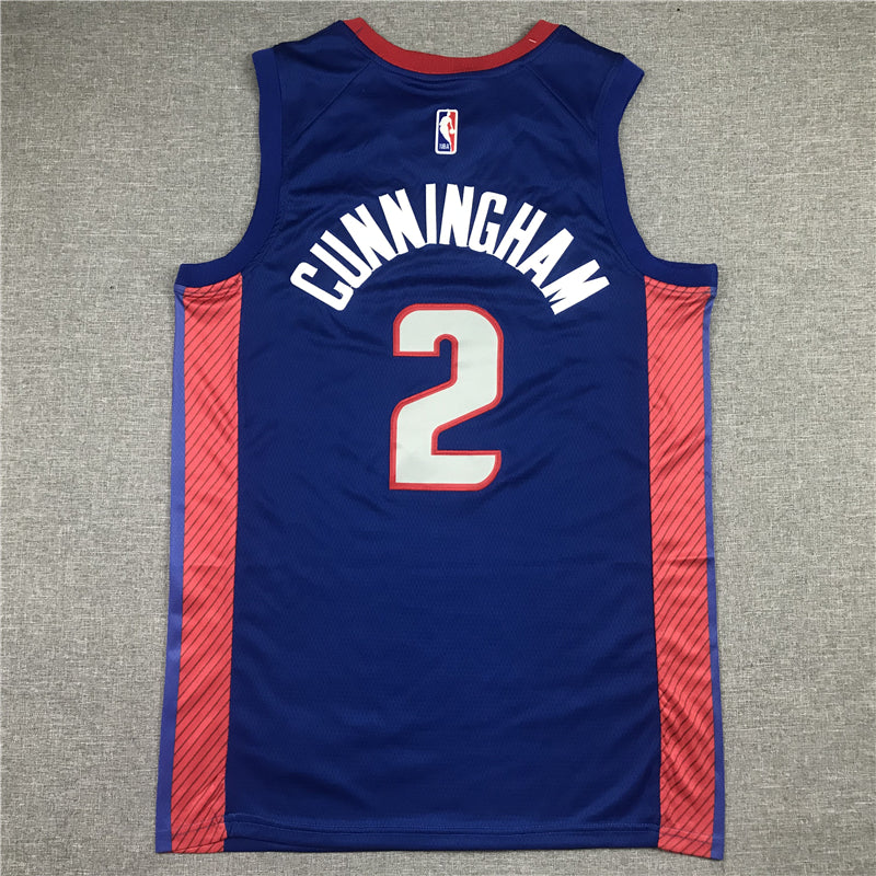 Detroit Pistons Cade Cunningham NO.2 Basketball Jersey