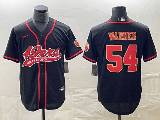Adult San Francisco 49ers Fred Warner NO.54 baseball Jerseys