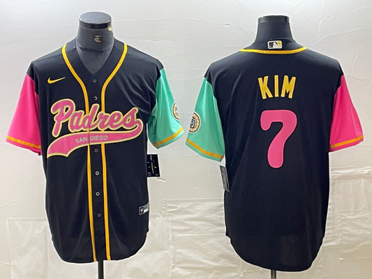 Men/Women/Youth San Diego Padres Sally Kim  #7 baseball Jerseys