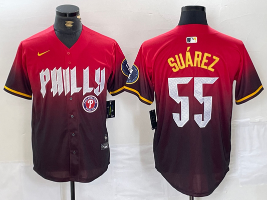 Men/Women/Youth Philadelphia Phillies Ranger Suárez #55 baseball Jerseys