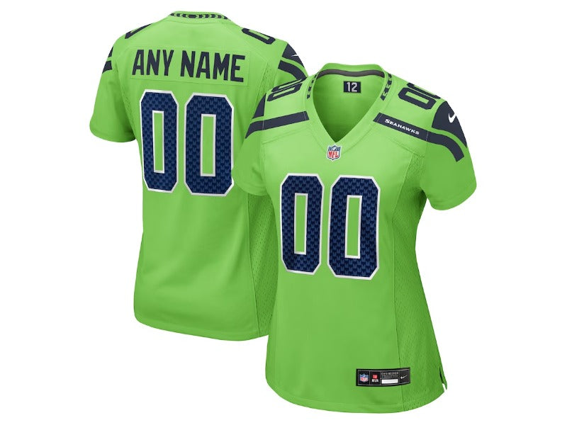 Women's Seattle Seahawks number and name custom Football Jerseys mySite