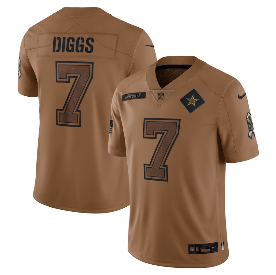 men/women/kids #7 Dallas Cowboys Trevon Diggs 2023 Salute To Service Jersey mySite