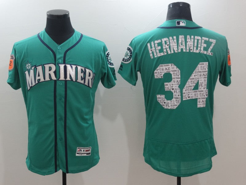 Men/Women/Youth Seattle Mariners Félix Hernández  #34 baseball Jerseys