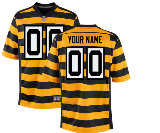 Adult Pittsburgh Steelers number and name custom Football Jerseys