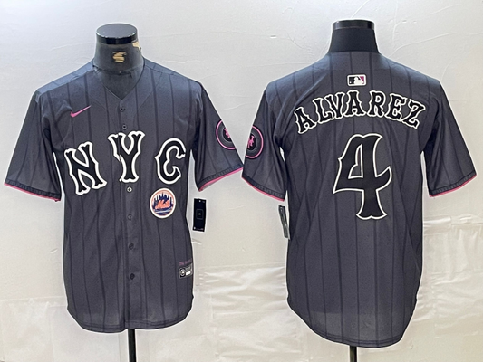 Men/Women/Youth  New York Mets Francisco Alvarez #4 baseball Jerseys