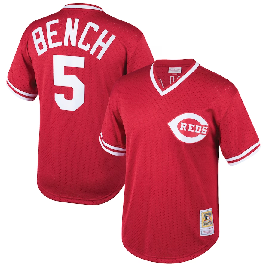 Kids Cincinnati reds Johnny Bench NO.5 baseball Jerseys