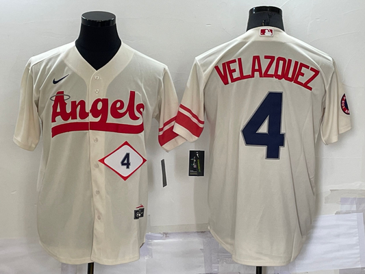 Men/Women/Youth Los Angeles Angels  Andrew Velazquez #4 baseball Jerseys