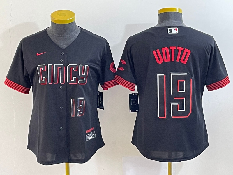 Women's Cincinnati reds  Joey Votto NO.19 baseball Jerseys