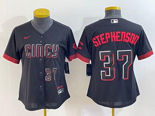 Women's Cincinnati reds Tyler Stephenson NO.37 baseball Jerseys