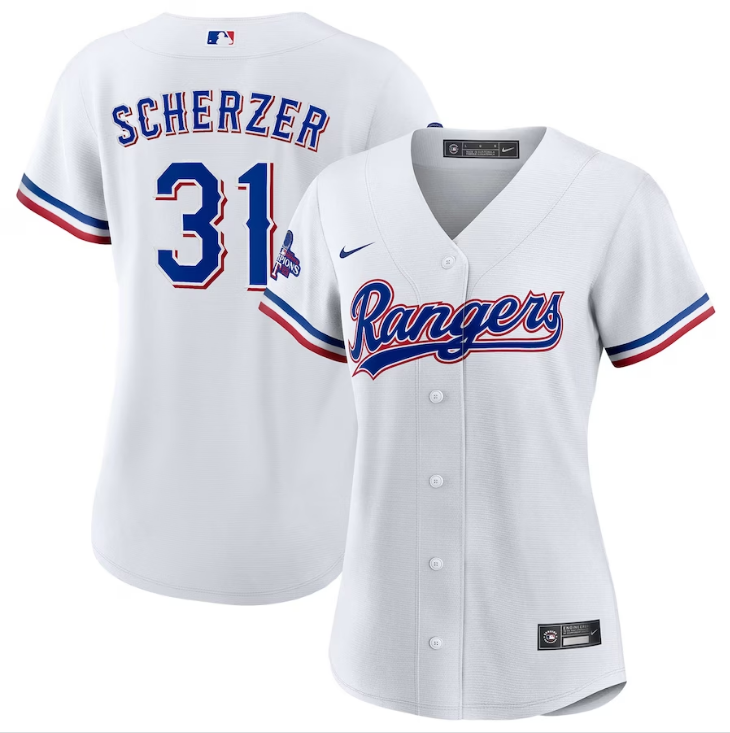 Women's Texas Rangers Max Scherzer NO.31 baseball Jerseys