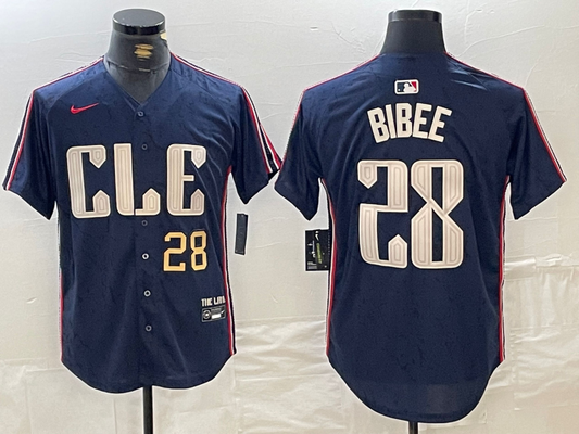 Men/Women/Youth Cleveland Indians Tanner Bibee #28 baseball Jerseys