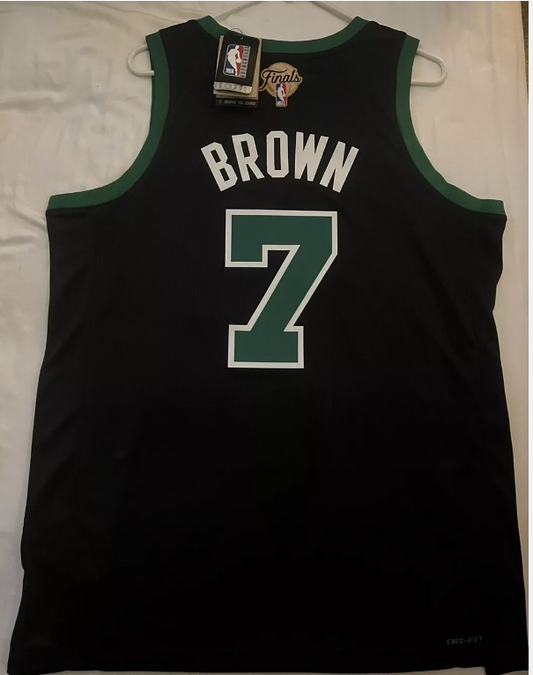 Men's Boston Celtics Jaylen Brown 2024 NBA Finals Champions jersey