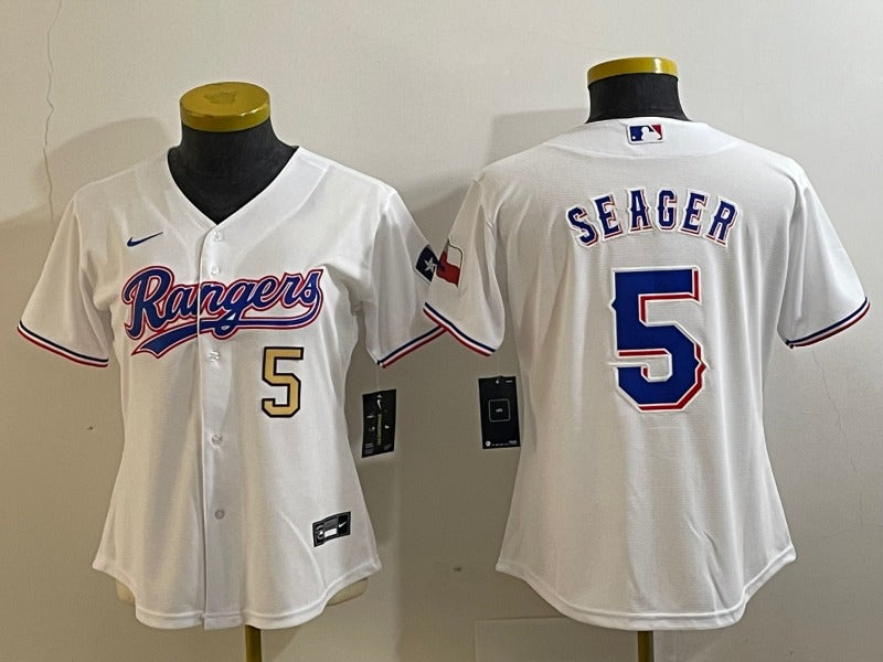 Women's Texas Rangers Corey Seager NO.5 baseball Jerseys mySite