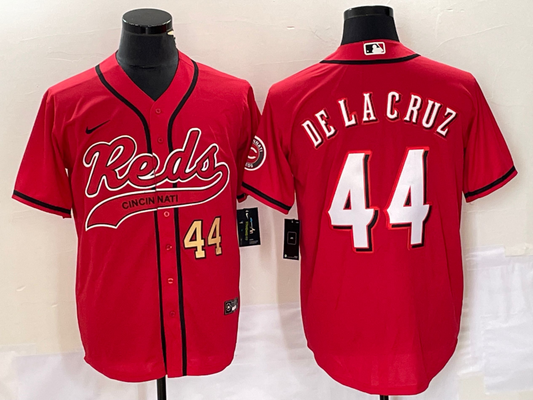Adult Cincinnati reds Elly De La Cruz NO.44 baseball Jerseys