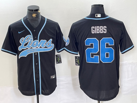 men/women/kids Detroit Lions  Jahmyr Gibbs NO.26 baseball Jerseys