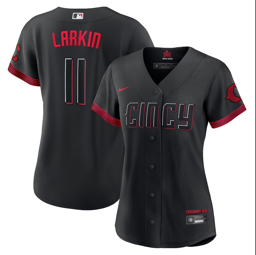 Women's Cincinnati reds Barry Larkin NO.11 baseball Jerseys