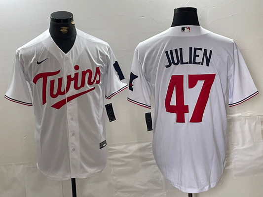 Men/Women/Youth ‎Minnesota Twins Edouard Julien NO.47 baseball Jerseys