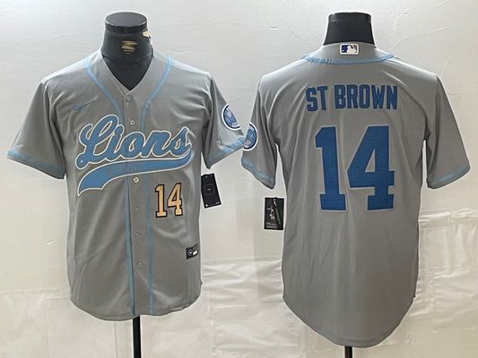men/women/kids Detroit Lions Amon-Ra St. Brown NO.14 baseball Jerseys