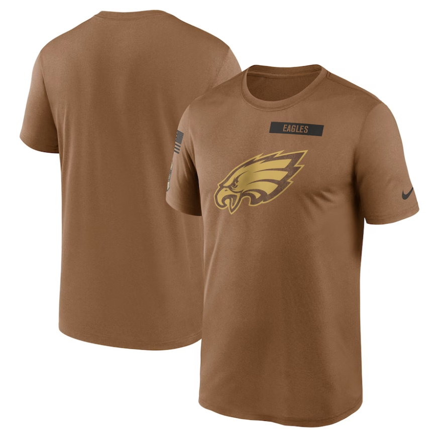 men/women/kids Philadelphia Eagles 2023 Salute To Service Sideline T-Shirts mySite