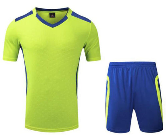 men/women/kids Blank Fluorescent green custom uniform top