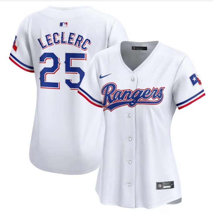 Women's Texas Rangers José Leclerc  NO.25 baseball Jerseys