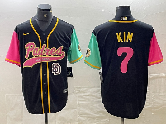 Men/Women/Youth San Diego Padres Sally Kim  #7 baseball Jerseys