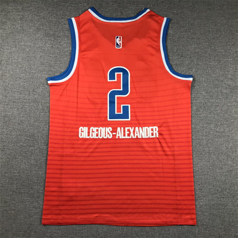 Oklahoma City Thunder Shai Gilgeous-Alexander NO.2 Basketball Jersey