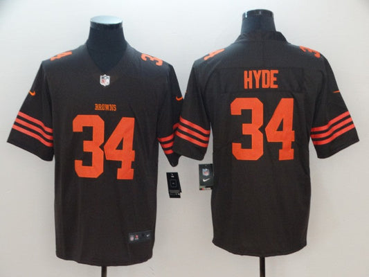 Adult Cleveland Browns Carlos Hyde NO.34 Football Jerseys mySite