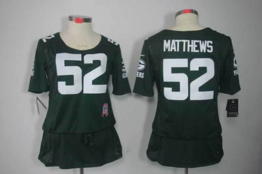 Women's Green Bay Packers Clay Matthews NO.52 Football Jerseys mySite