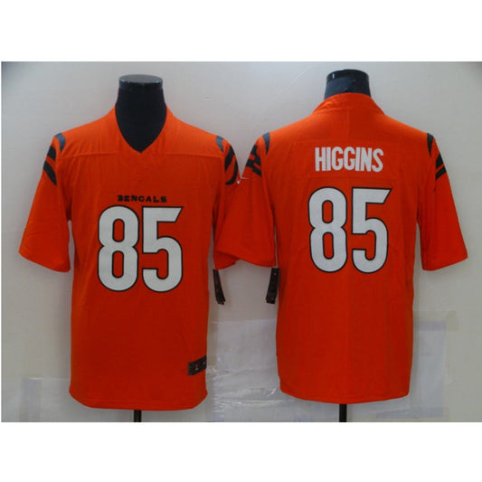 C.Bengals Higgins NO.85 Orange Football Jersey mySite