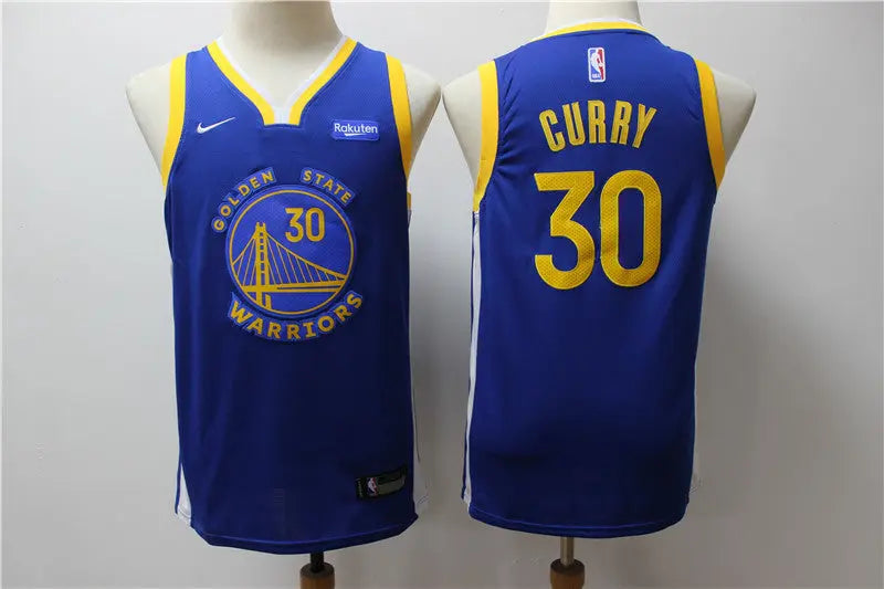 Kids Golden State Warriors Stephen Curry NO.30 Basketball Jersey jerseyworlds