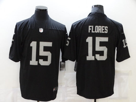 Adult ‎Oakland Raiders Tom Flores NO.15 Football Jerseys mySite