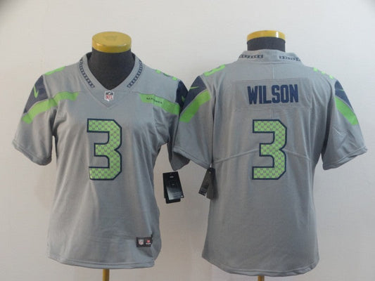Women's Seattle Seahawks Russell Wilson NO.3 Football Jerseys mySite