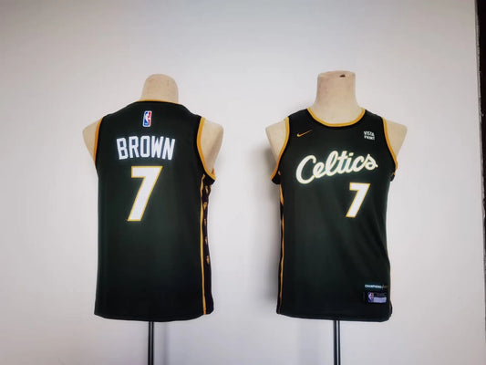 Kids Boston Celtics Jaylen Brown NO.7 Basketball Jersey jerseyworlds