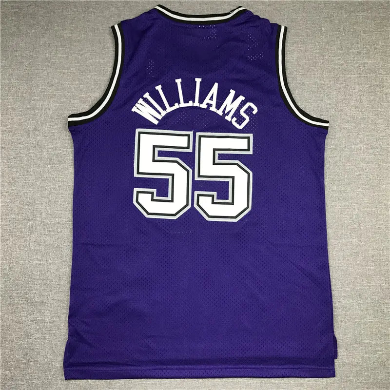 Sacramento Kings Williams NO.55 Purple Basketball Jersey mySite