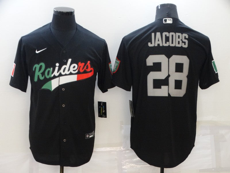 Adult ‎Oakland Raiders Josh Jacobs NO.28 Mexico Football Jerseys mySite