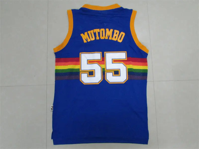 Denver Nuggets Mutombo NO.55 Blue Basketball Jersey mySite